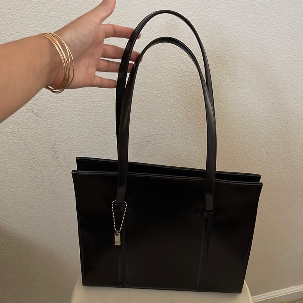 Brown-black leather bag